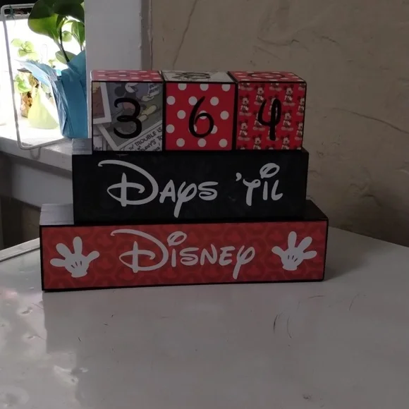 Disney Days Til/Weeks Til Block Calendar - Picture 2 of 5